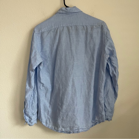 Taylor Stitch Button Down Long Sleeve Linen Cotton Shirt - Picture 5 of 6
